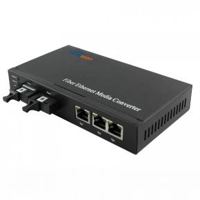  2Fiber + 3RJ45 Ports Simplex Fiber Media Switch