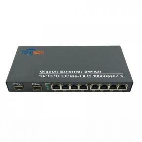 1000Base-TX 2 SFP ports 8 RJ45 Ports SFP Media Converter 