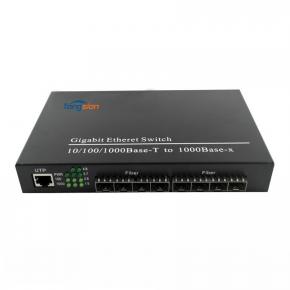 1000Base-TX 8 SFP ports 1 RJ45 Port SFP Media Converter