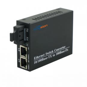 10/100M 1Fiber+2RJ45 Ports with VLAN Fiber Switch