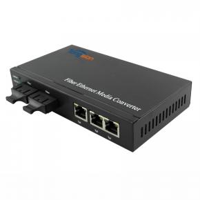 Network Black Box 2Fiber+3RJ45 Ports Duplex Fiber Media Switch